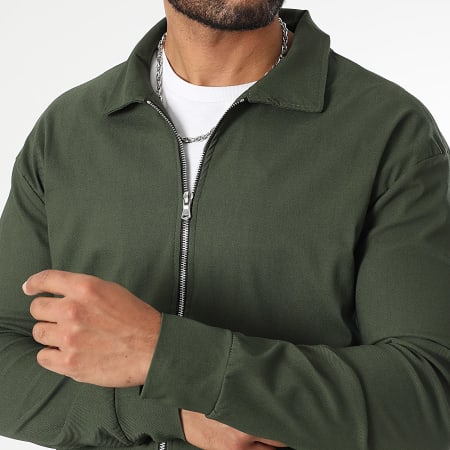 LBO - Conjunto de chaqueta y pantalón con cremallera verde caqui 1457