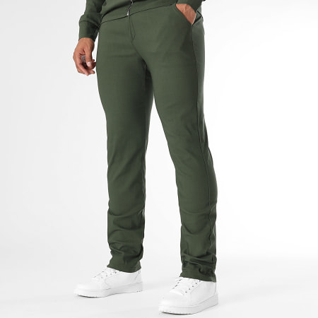 LBO - Conjunto de chaqueta y pantalón con cremallera verde caqui 1457