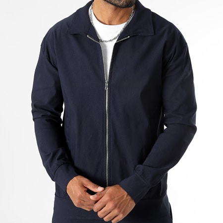 LBO - Conjunto de chaqueta y pantalón con cremallera azul marino 1460