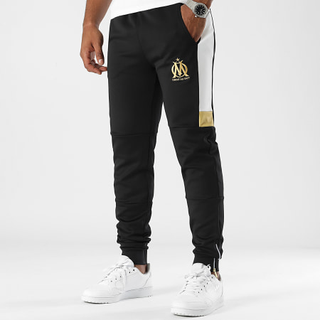 OM - Pantalon Jogging A Bandes HCM111 Noir