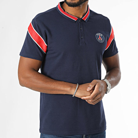 PSG - Polo manica corta Paris Saint-Germain P24092C blu navy