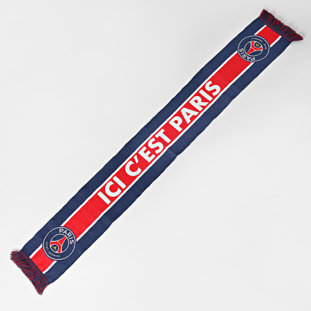 PSG - Sciarpa Ici C'est Paris P24177 Blu Navy Rosso Bianco