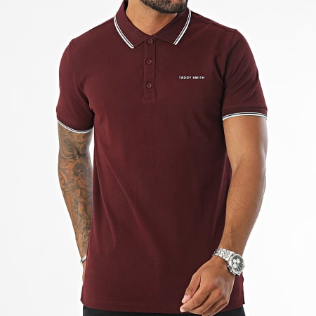 Teddy Smith - Pasian Polo Korte Mouw 11316819D Bordeaux