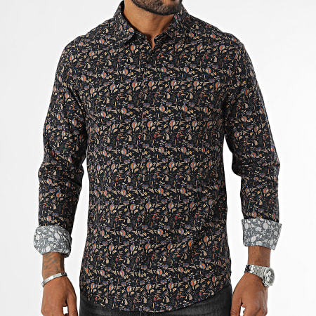 Teddy Smith - Camicia a maniche lunghe Barclay 10716985D Nero