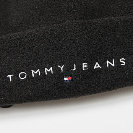 Tommy Jeans - Fleece muts met lineair logo 2638 Zwart