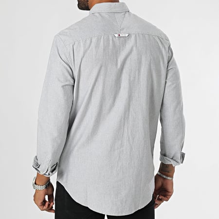 Tommy Jeans - Overhemd met lange mouwen in Oxford Instap 9134 Heather Grey