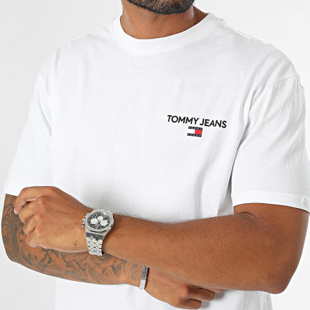 Tommy Jeans - Tee Shirt Reg Linear 9691 Blanc