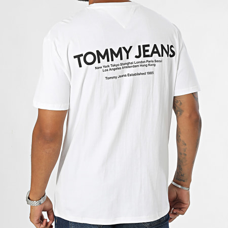 Tommy Jeans - Maglietta Reg Linear 9691 Bianco