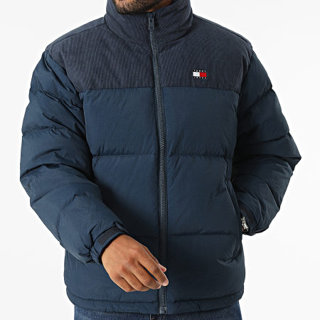 Tommy Jeans - Doudoune Cord Mix Alaska 0004 Bleu Marine