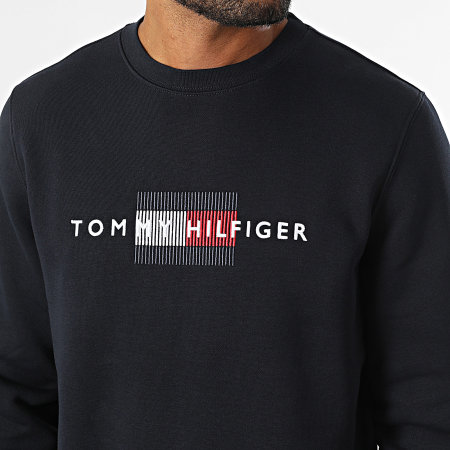 Tommy Hilfiger - Felpa girocollo Flag Embro 5541 Navy