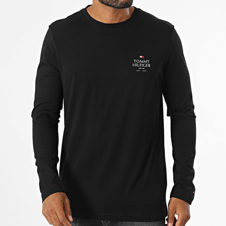 Tommy Hilfiger - Tee Shirt Manches Longues Stack 6501 Noir