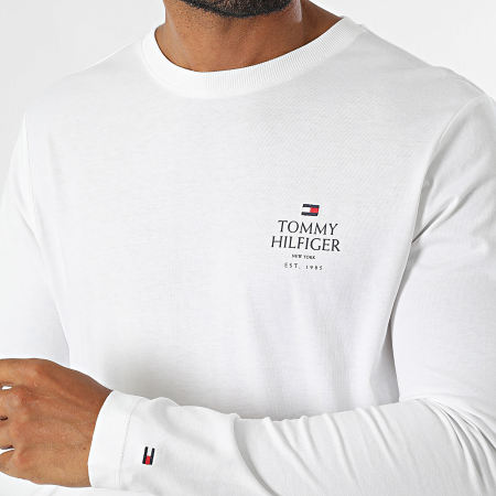 Tommy Hilfiger - Stack 6501 Camiseta blanca de manga larga