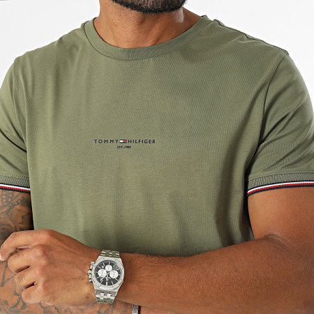 Tommy Hilfiger - 2584 Logo Tee Shirt Verde Khaki