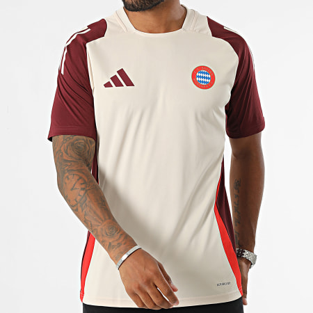 Adidas Performance - Camiseta de fútbol del Bayern de Múnich IS9926 Beige Burdeos