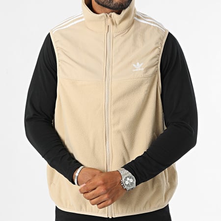 Adidas Originals - Chaqueta sin mangas con cremallera IZ2483 Beige