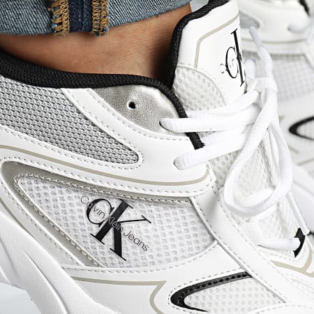 Calvin Klein - Scarpe da ginnastica Retro Tennis Mesh 1260 Bright White Black