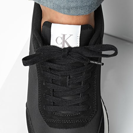 Calvin Klein - Retro Runner Iconic 1119 Zwart Helder Wit Sneakers