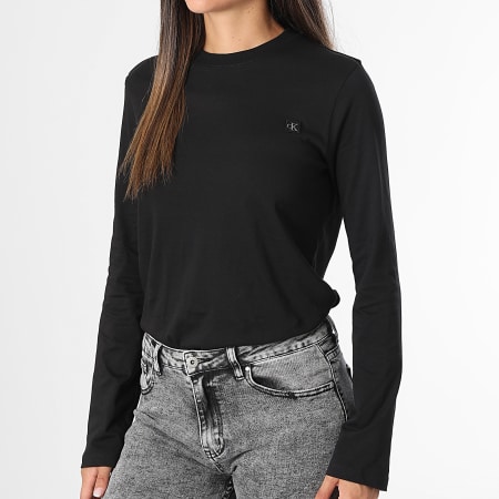 Calvin Klein - Camiseta de manga larga para mujer 4549 Negro