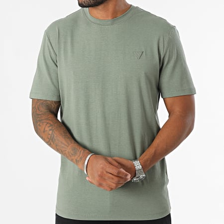 Guess - Camiseta Z2YI12-JR06K Caqui Verde Moteado