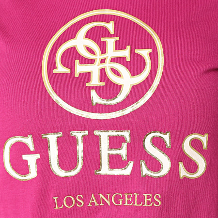 Guess - Dames Slim Tee V4BI00-I3Z14 Roze Fuchsia Goud