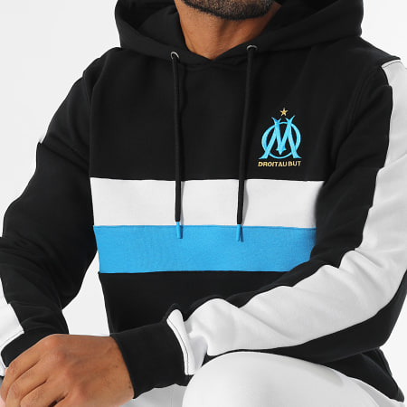 OM - Sweat Capuche A Bandes M24010 Noir