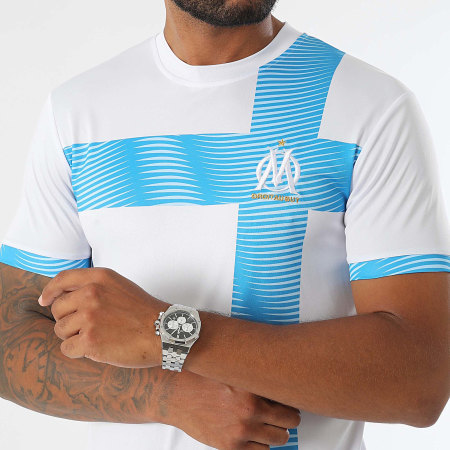 OM - Camiseta Sublime M24007C Blanca Celeste