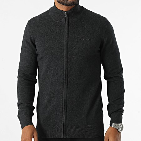 Teddy Smith - Julius 10917003D Charcoal Heather Grey Zip Vest