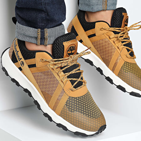 Timberland Baskets Winsor Trail Mid Lace Sneaker A6DTH Wheat Mesh LaBoutiqueOfficielle