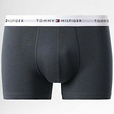 Tommy Hilfiger - Lot De 3 Boxers Trunk 2761 Bleu Roi Bleu Clair Gris Anthracite