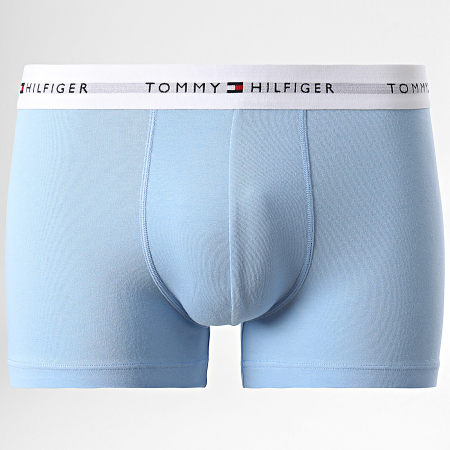 Tommy Hilfiger - Lot De 3 Boxers Trunk 2761 Bleu Roi Bleu Clair Gris Anthracite