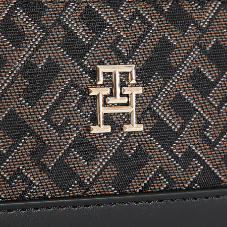 Tommy Hilfiger - Borsa fotografica Jacquard da donna 7073 Nero Oro