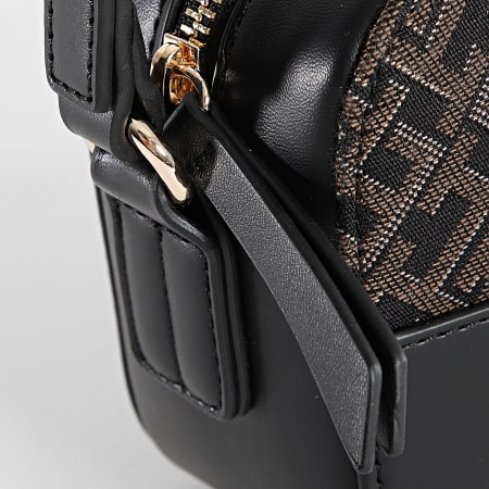 Tommy Hilfiger - Borsa fotografica Jacquard da donna 7073 Nero Oro