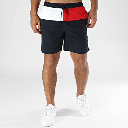 Tommy Hilfiger - Short De Bain Long Drawstring 3311 Bleu Marine