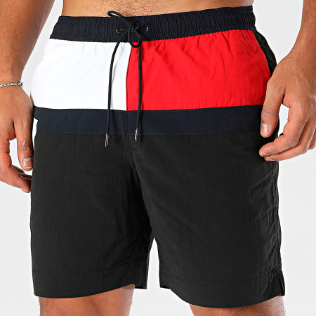Tommy Hilfiger - Shorts de baño largos con cordón 3311 Negro
