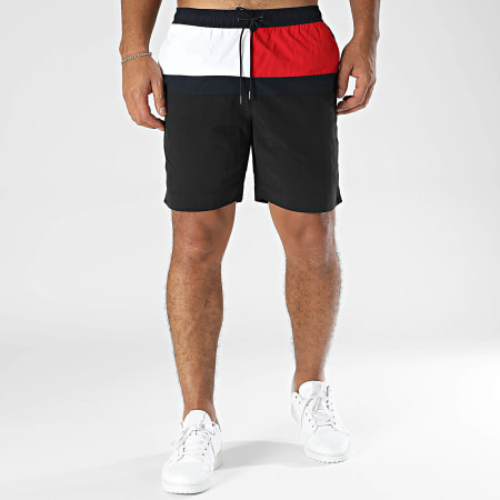 Tommy Hilfiger - Shorts de baño largos con cordón 3311 Negro