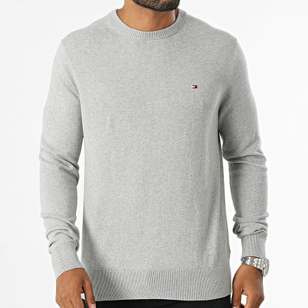 Tommy Hilfiger - Pima Organic Cotton Cashmere 8046 Trui Grijs