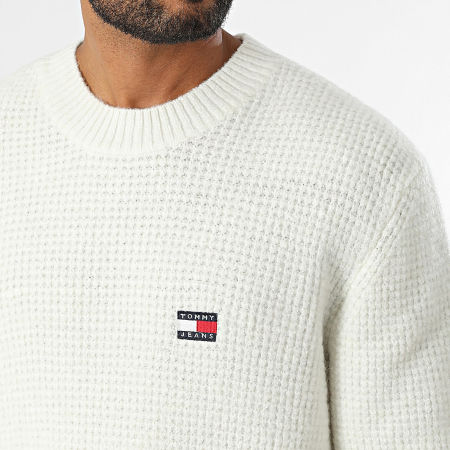 Tommy Jeans - Pull Waffle 9431 Blanc