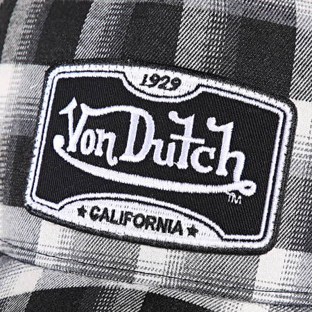 Von Dutch - 03 Cappello a scacchi Trucker nero bianco grigio