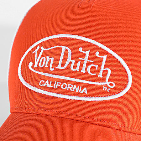 Von Dutch - Casquette Trucker B17 Orange Blanc