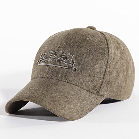 Von Dutch - Cappello in pelle scamosciata color taupe