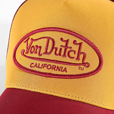 Von Dutch - Casquette Trucker Burgundy Bordeaux Jaune Moutarde