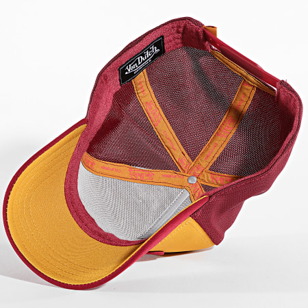 Von Dutch - Casquette Trucker Burgundy Bordeaux Jaune Moutarde