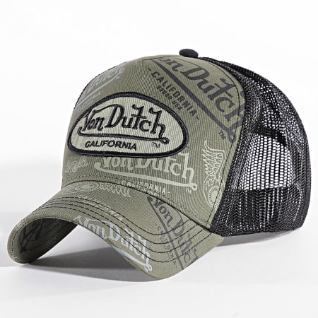 Von Dutch - Casquette Trucker Cafe Vert Kaki Noir