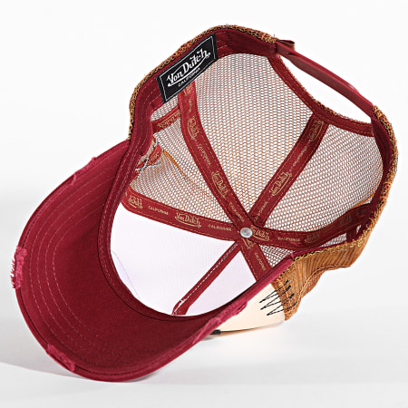 Von Dutch - Cappello Trucker Mubu Beige chiaro Bordeaux Cammello