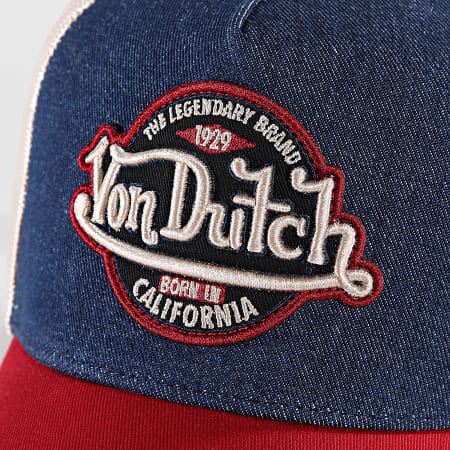 Von Dutch - Cappello Trucker VD-1-CT Blu Denim Beige Rosso