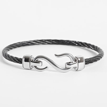 Frilivin - Bracciale nero in argento