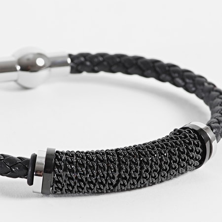 Frilivin - Zwart Zilveren Armband