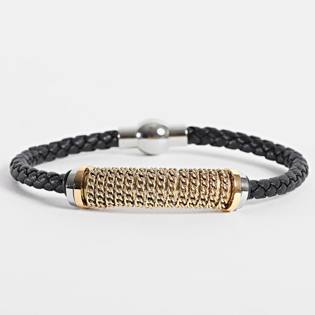 Frilivin - Pulsera dorada negra