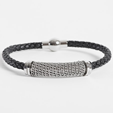 Frilivin - Zwart Zilveren Armband