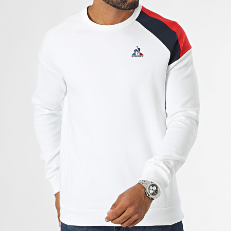 Le Coq Sportif Crewneck Tricolor Sweat N2 2423331 White Ryses
